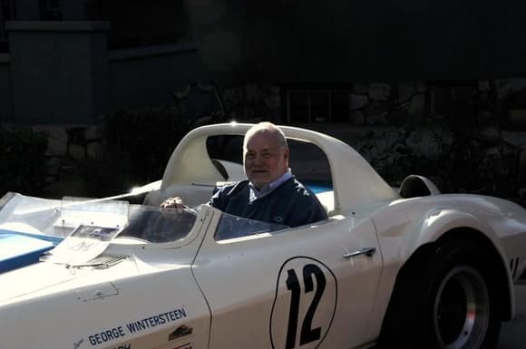 Me setting in the '63 Grand Sport #002. Phoenix, Arizona in January '09. This was at the Wheels of Wellness historic race car show.