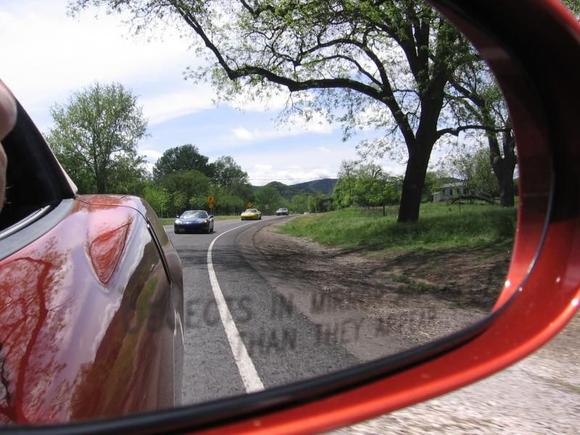 Driving on "The Tail of the Lizard" on the TCA Hill Country Bluebonnet Tour