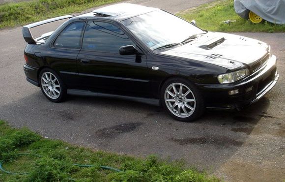 Subaru 2.5RS - STI Swap Overall view... BBS rims, Carbon Fiber Hood, Carbon Fiber Trunk, Brembo 4 piston brakes...