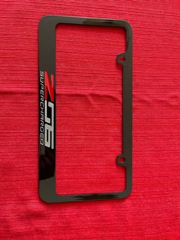 FS (For Sale) C7 Corvette Stingray Black License Plate Frame w/Z06 ...