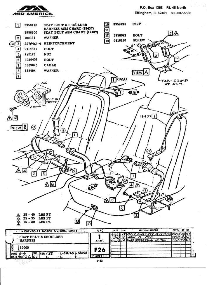 What a dumb question, 1969 seat belt bolt location - CorvetteForum