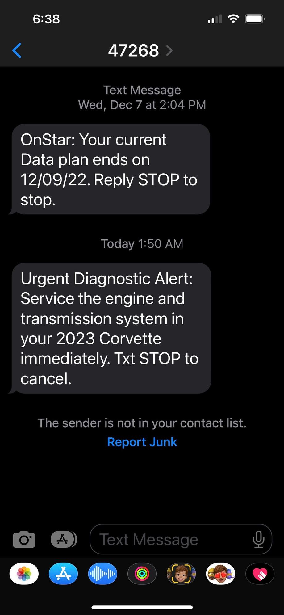 Got Urgent OnStar message while my car is in enclosed transport.. WTF