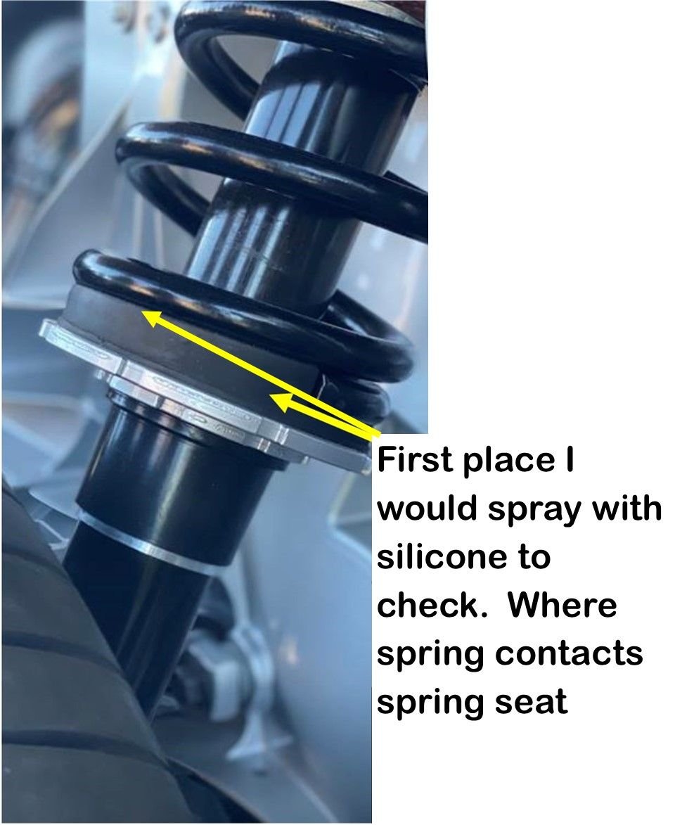 Front suspension creaking noise from speed bump at slow speed