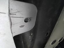 Bumper hole to attach to shield ?