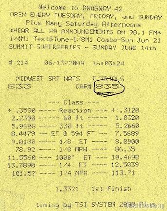 20090613 Dragway 42 Best Run