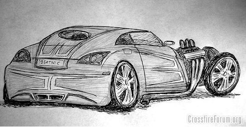 Chrysler Crossfire Sketch Retro