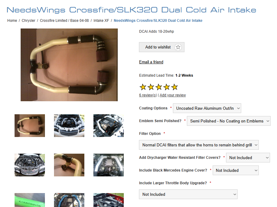 Engine - Intake/Fuel - WTB Needswings Dual CAI - Used - All Years  All Models - Oakland, CA 94605, United States