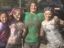 KELSIE 4-WHEELING WITH HER COUSINS! SHE IS THE ONE IN GREEN AND ALL MUDDY, HA HA