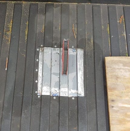 A heavy welding magnet works well for holding the plate in place