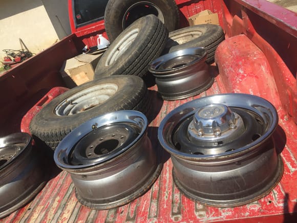 Been looking for a minute. Picked up some nice  2nd gen wheels, caps and some Ford 8 lugs similiar to the dodge steels. Ive never found any dodge 8 lugs on Craigslist. 

Eyes peeled for tires now. 235 85 16 I'm thinking