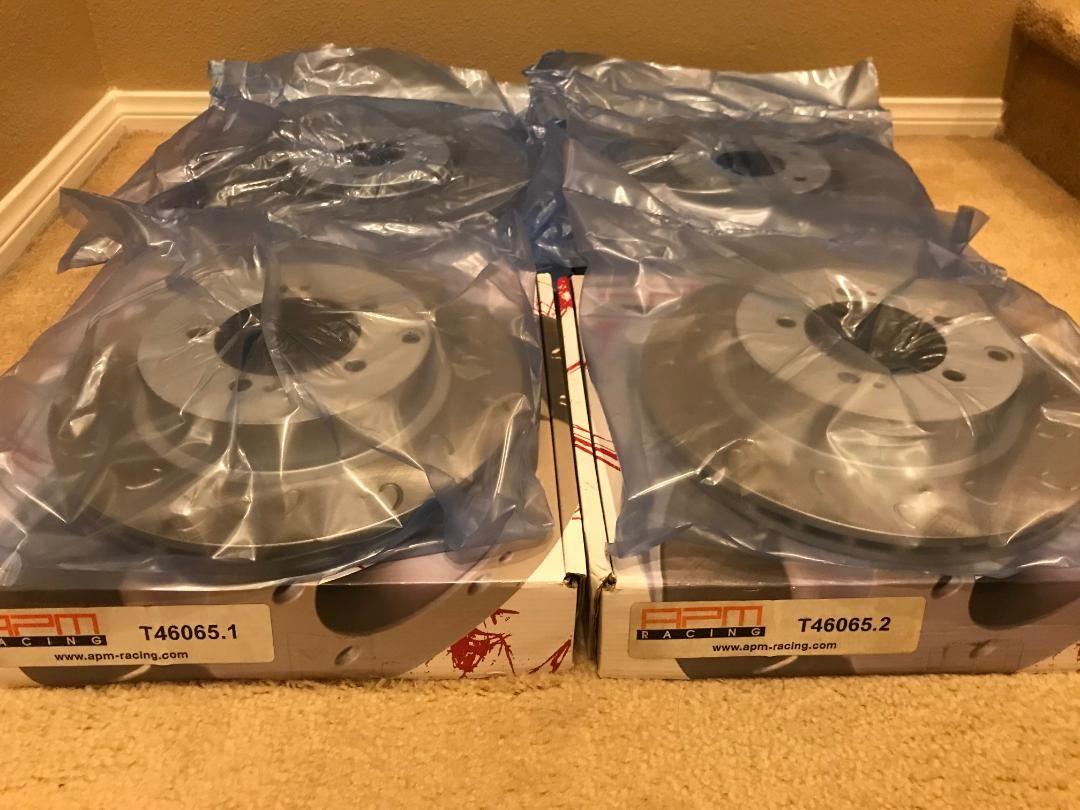 Brakes - FS: (West) APM Racing Evolution 7-9 Fitment Front & Rear Dacromat J Slot Brake Rotors - New - 2002 to 2007 Mitsubishi Lancer Evolution - Los Angeles, CA 90038, United States