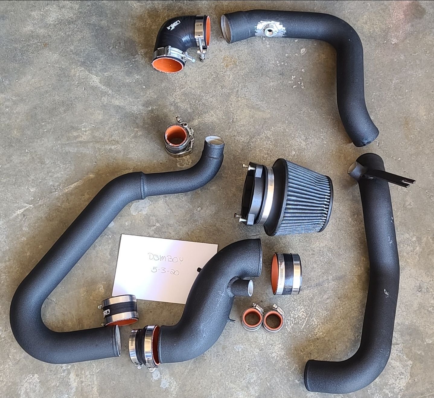 Engine - Intake/Fuel - Injen Cast Aluminum Intake &l IC Piping - Evo 8/9 - Used - Austin, TX 78754, United States