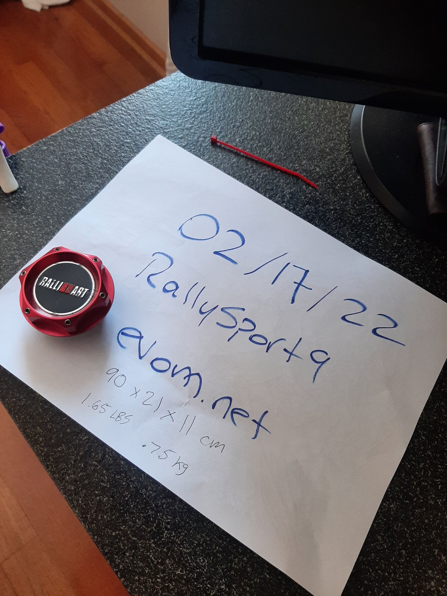 Miscellaneous - Ralliart oil cap - Used - 2003 to 2006 Mitsubishi Lancer Evolution - Winnipeg, MB R3R3G3, Canada