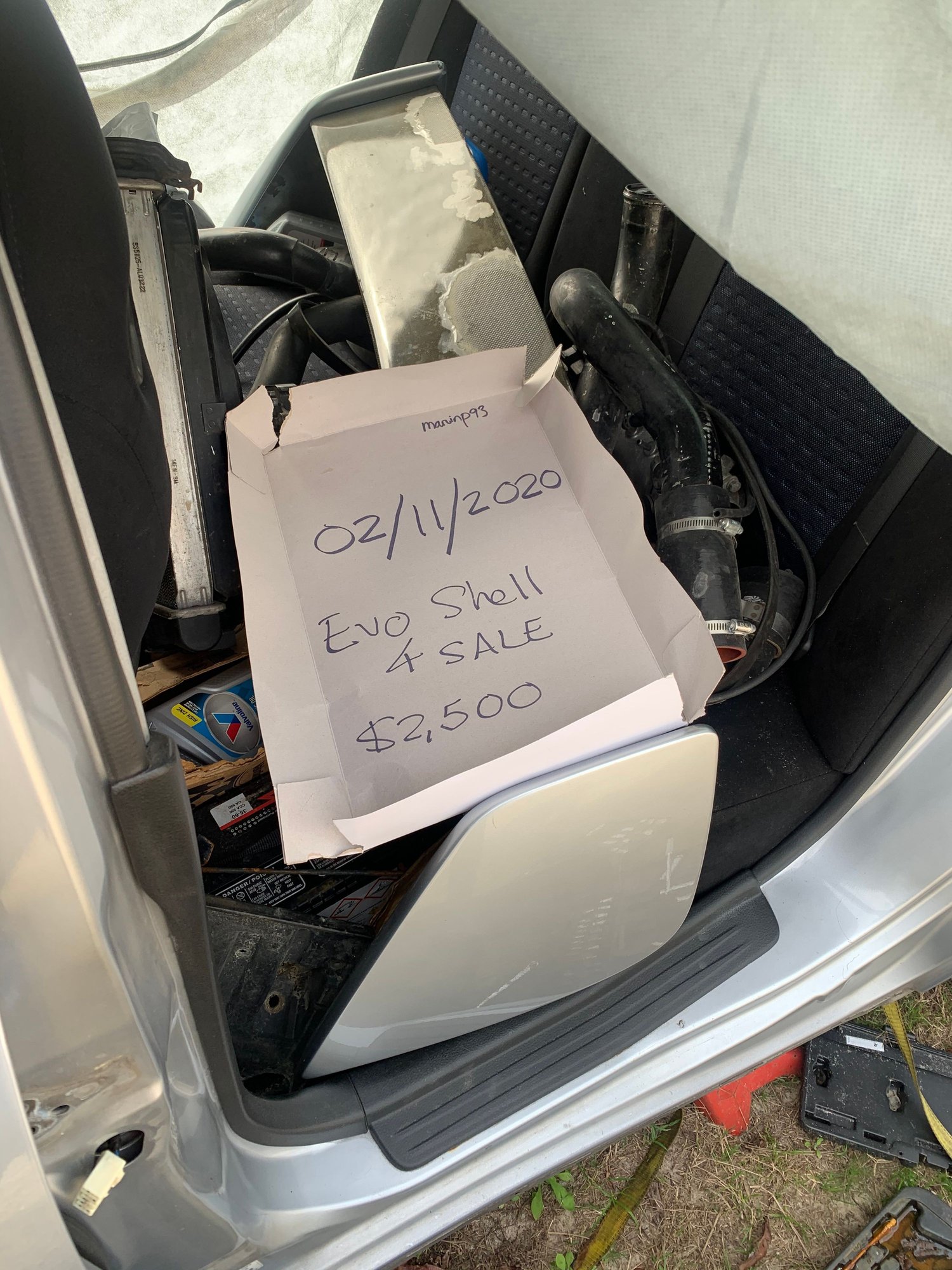 2003 Mitsubishi Lancer Evolution - Shell for sale - Used - VIN JA3AH86F33U107434 - 150,000 Miles - 4 cyl - AWD - Manual - Sedan - Silver - Orrum, NC 28369, United States