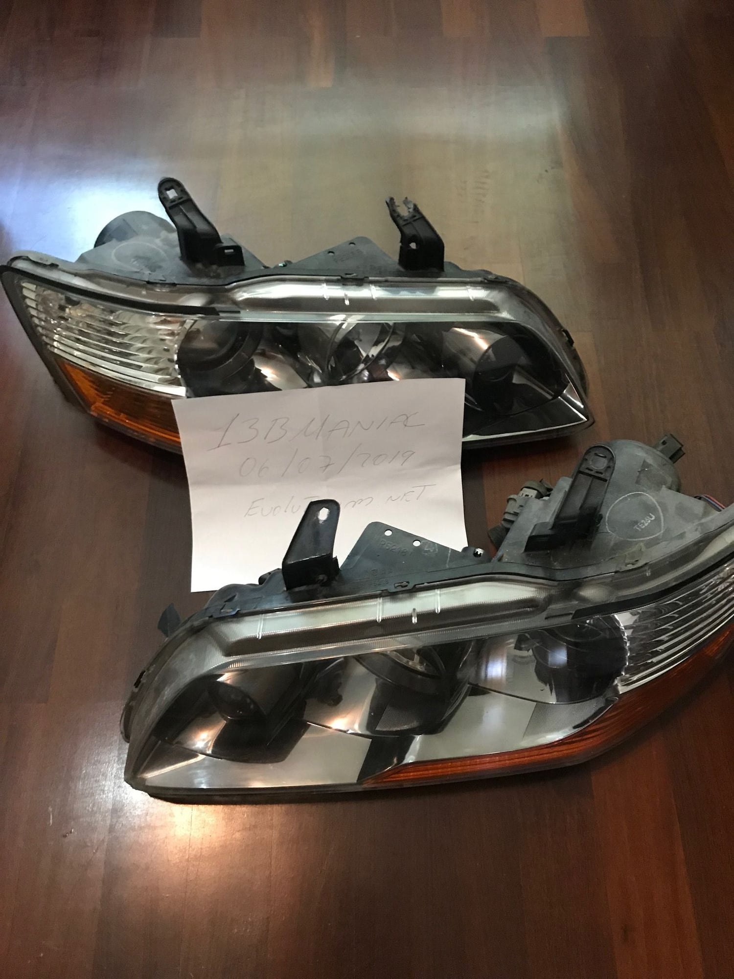 Exterior Body Parts - Evo 9 JDM Black/Chrome Headlights - Used - Miami, FL 33126, United States