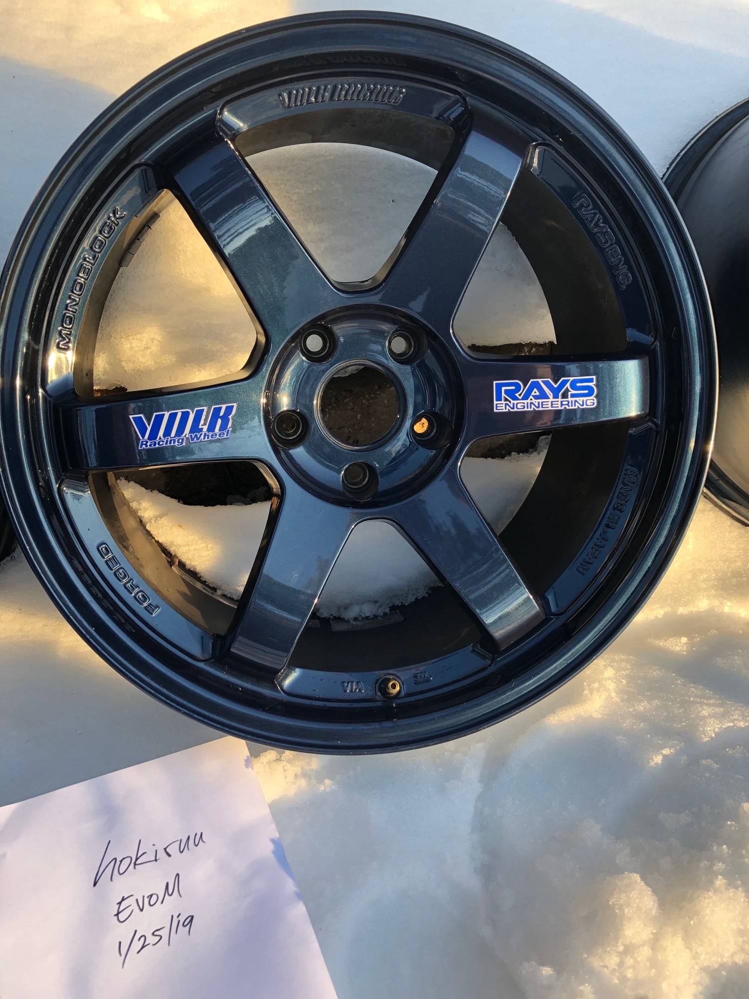 Wheels and Tires/Axles - Volk Rays TE37 Mag Blue 18x9.5 +22 (4) - Used - Truckee, CA 96161, United States