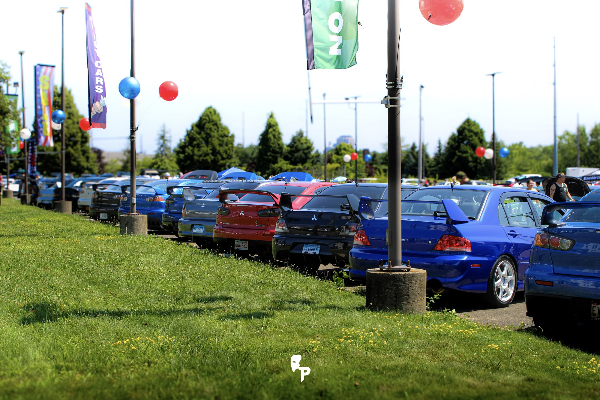 Evo Lineup from LancerNation Mitsubishi Owners Day 2024