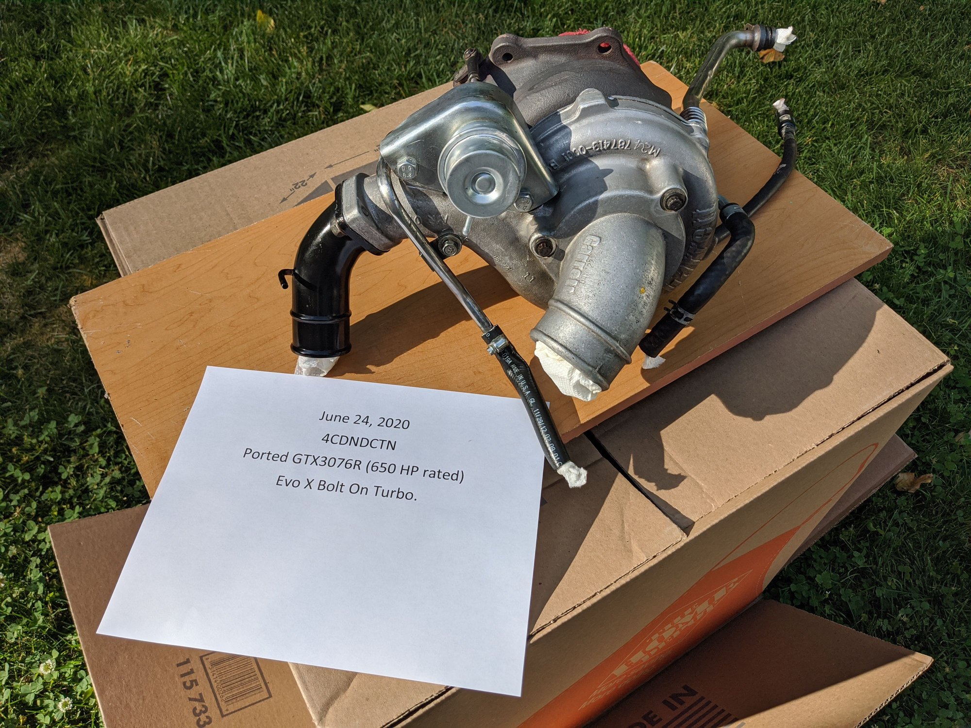 Engine - Power Adders - Ported GTX3076R (>650 HP rated) - Only $1,600 - Used - 2008 to 2018 Mitsubishi Lancer Evolution - Kinnelon, NJ 07405, United States
