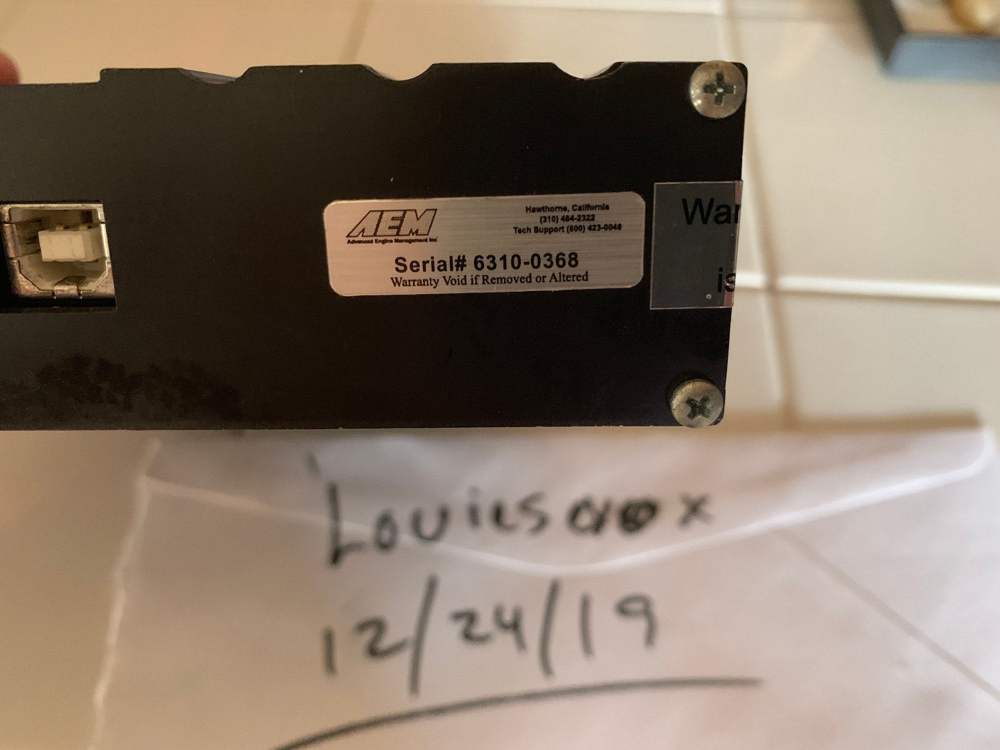 Engine - Electrical - Evo 8 AEM v2 Serial # 6310-0368 - Used - Beaumont, CA 92222, United States