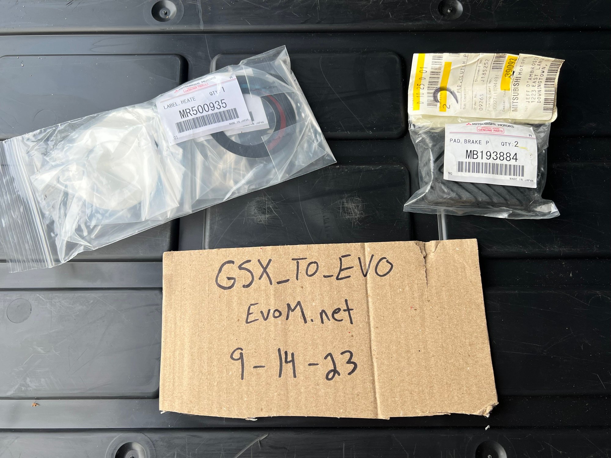 Interior/Upholstery - OEM Rubber replacement for Clutch/Brake pedals. - New - 2001 to 2006 Mitsubishi Lancer Evolution - Knoxville, TN 37920, United States