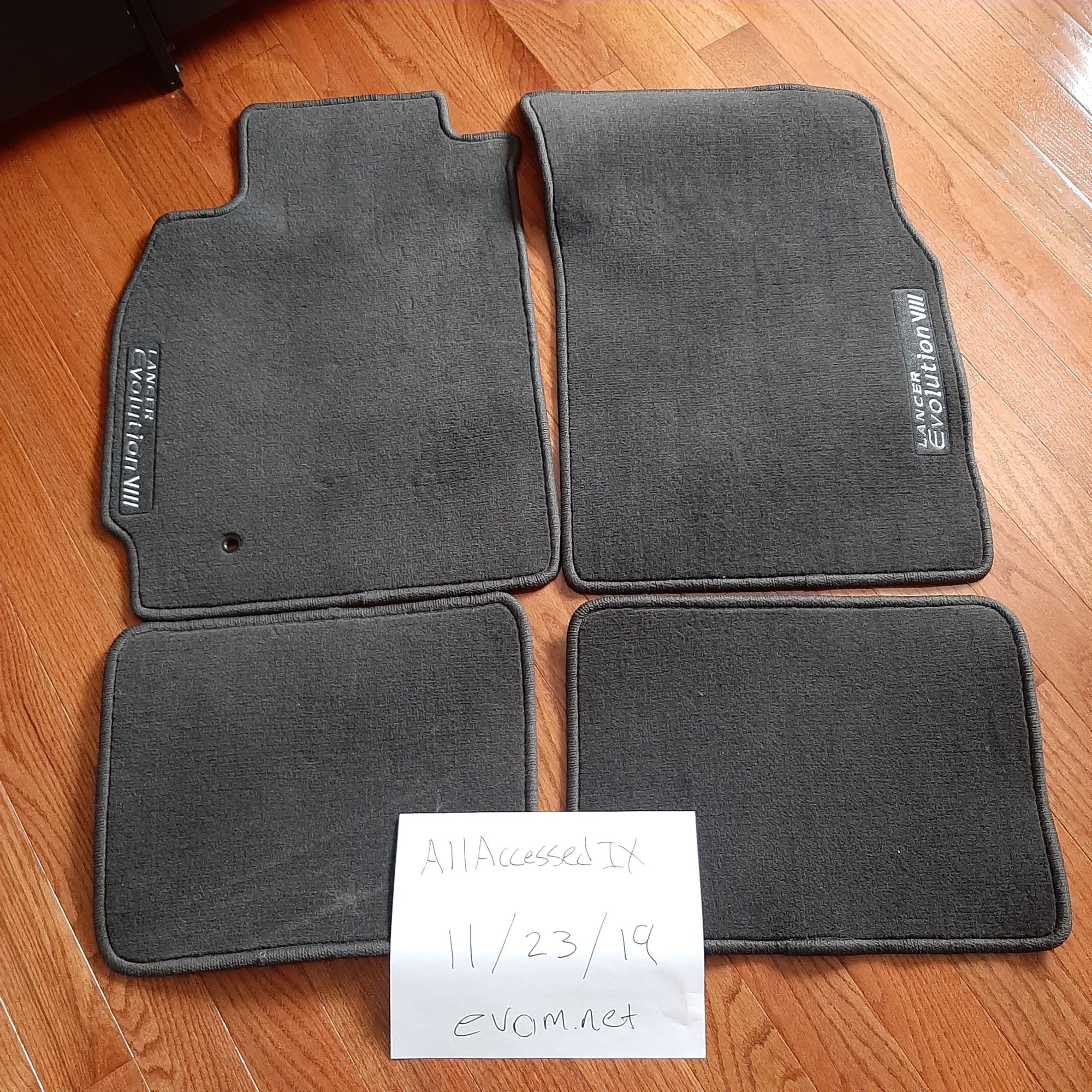 Interior/Upholstery - Evo VIII Floormats - Used - 2003 to 2005 Mitsubishi Lancer Evolution - Winnipeg, MB R3R3G3, Canada