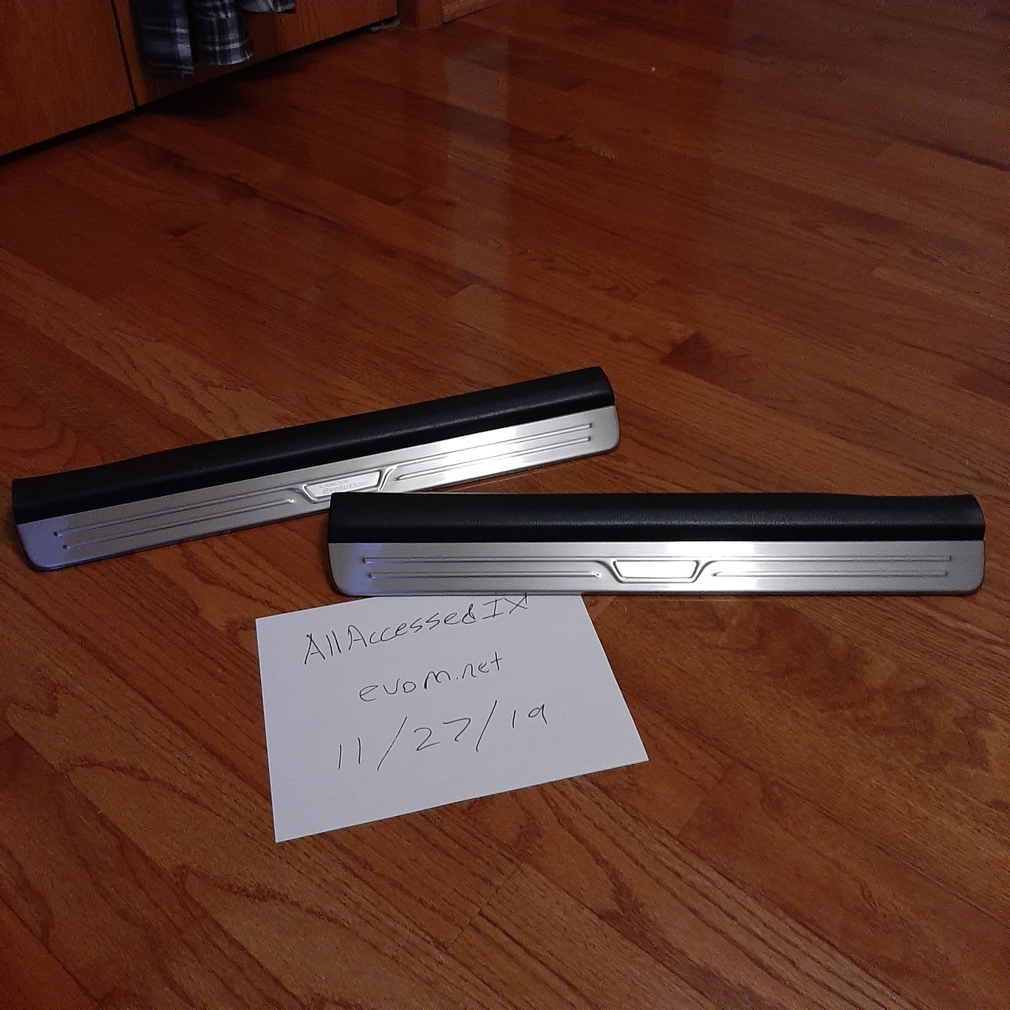 Interior/Upholstery - Evo 8/9 Genuine aluminum scuff plates *DISCONTINUED* - Used - 2003 to 2006 Mitsubishi Lancer Evolution - Winnipeg, MB R3R3G3, Canada
