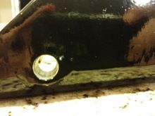 Steel follows through the entire length of the hole, not just at the flat face.