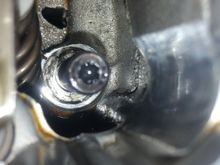 ARP just about fills up the hole/oil passage.