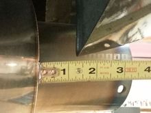 This is the clearance between the original USDM rear fascia and the end of my megan racing exhaust.