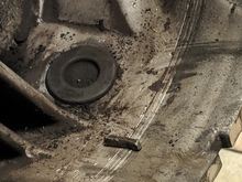 Clutch fragment + scored bell housing