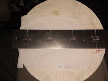 This is a 20G 16" x 3" piece of SS. I made my own measurements because i wanted it longer. The placement measurements are specific to this plate, but if you want them just ask