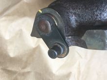 Original WG actuator lever before grinding weld