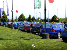 Evo Lineup from LancerNation Mitsubishi Owners Day 2024