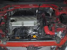 turbo manifold, down pipe, and exhaust turbine all ceramic coated