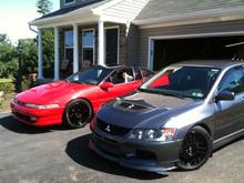 so fresh n clean. Evo and first gen (now sold) in the driveway.