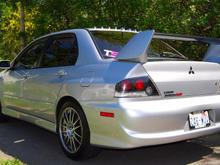 Detailed car with new sticker