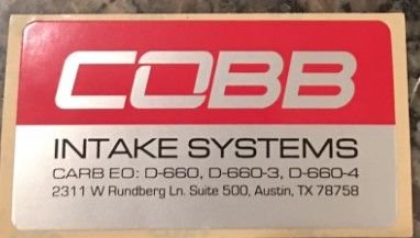 Engine - Intake/Fuel - WTB COBB intake CARB sticker - Sticker only - New or Used - 2008 to 2015 Mitsubishi Lancer Evolution - Santa Clara, CA 95124, United States