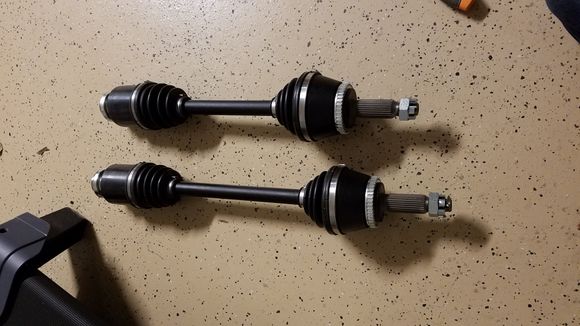 Driver side is the shorter axle.  Same fix done on both sides