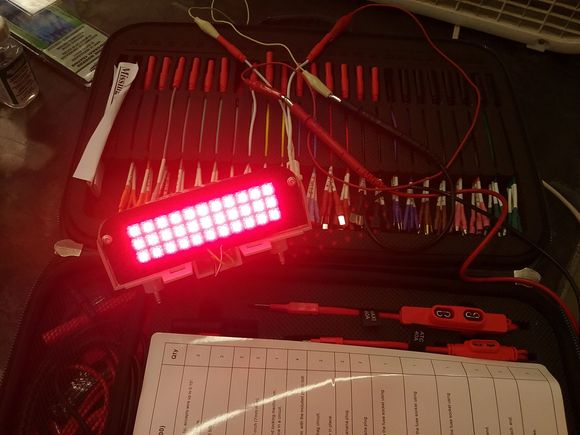 current draw at the regulated 12V supply is about 550 ma, which is about a third of the factory incandescent bulb.