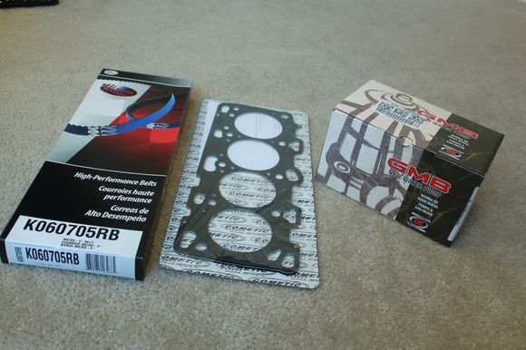 gates serpentine belt, 87mm cometic mls, 2003 outlander water pump =)