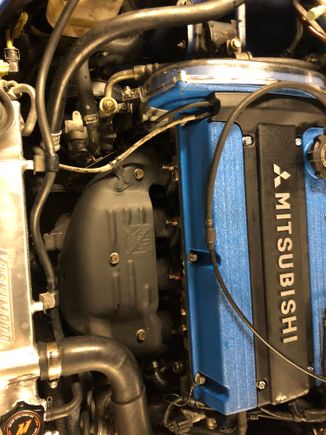 With heat shield. Runs good!