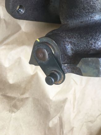 Original WG actuator lever before grinding weld