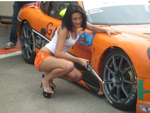 And, of course being Italians, they just had to rub it in. I want my next mechanic to look like that.