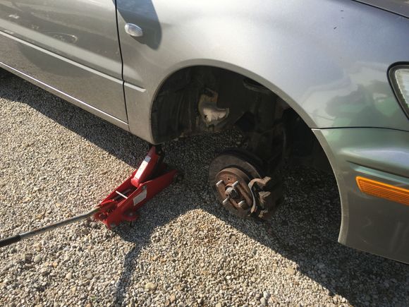 putting the new rims on