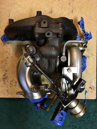 Curt brown ported invidia o2 housing and ported Exhaust manifold on stock 8 turbo