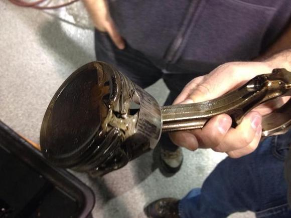 Melted #4 Piston.