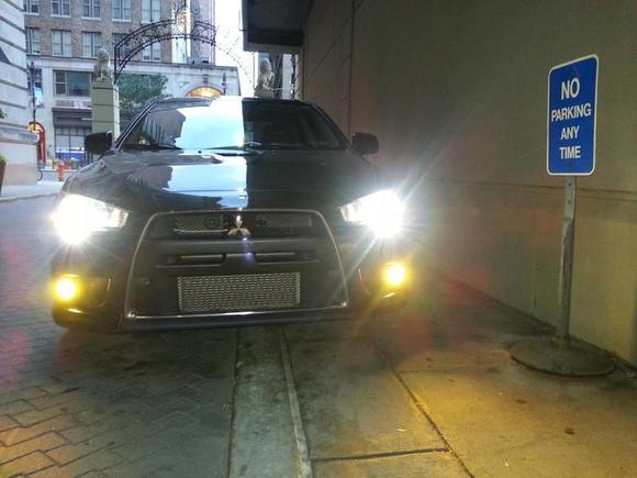 Just finish installing Yellow fog lights.