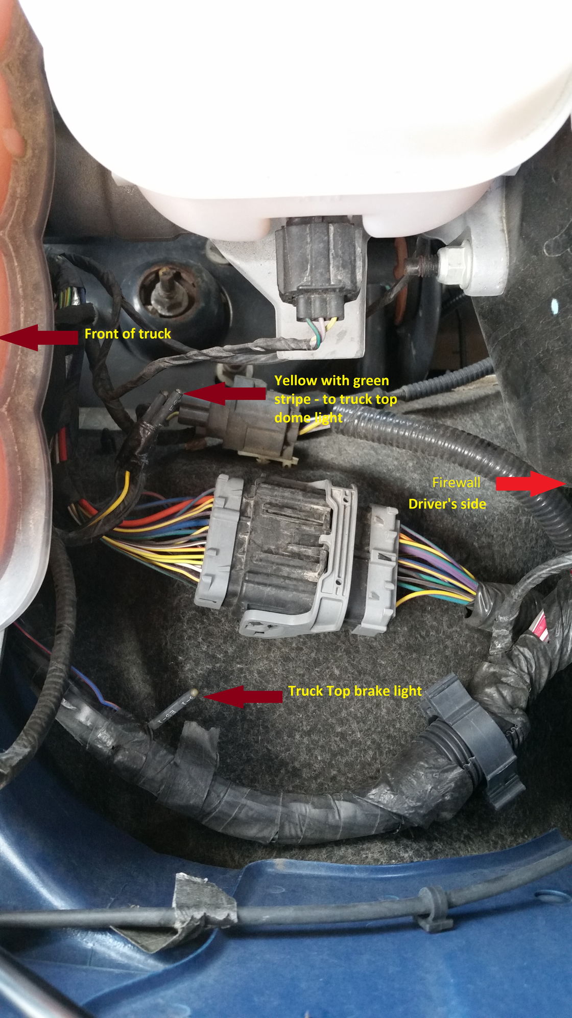 Wiring a cap topper brake and dome - Ford F150 Forum ... 2000 ford f350 trailer wiring diagram 