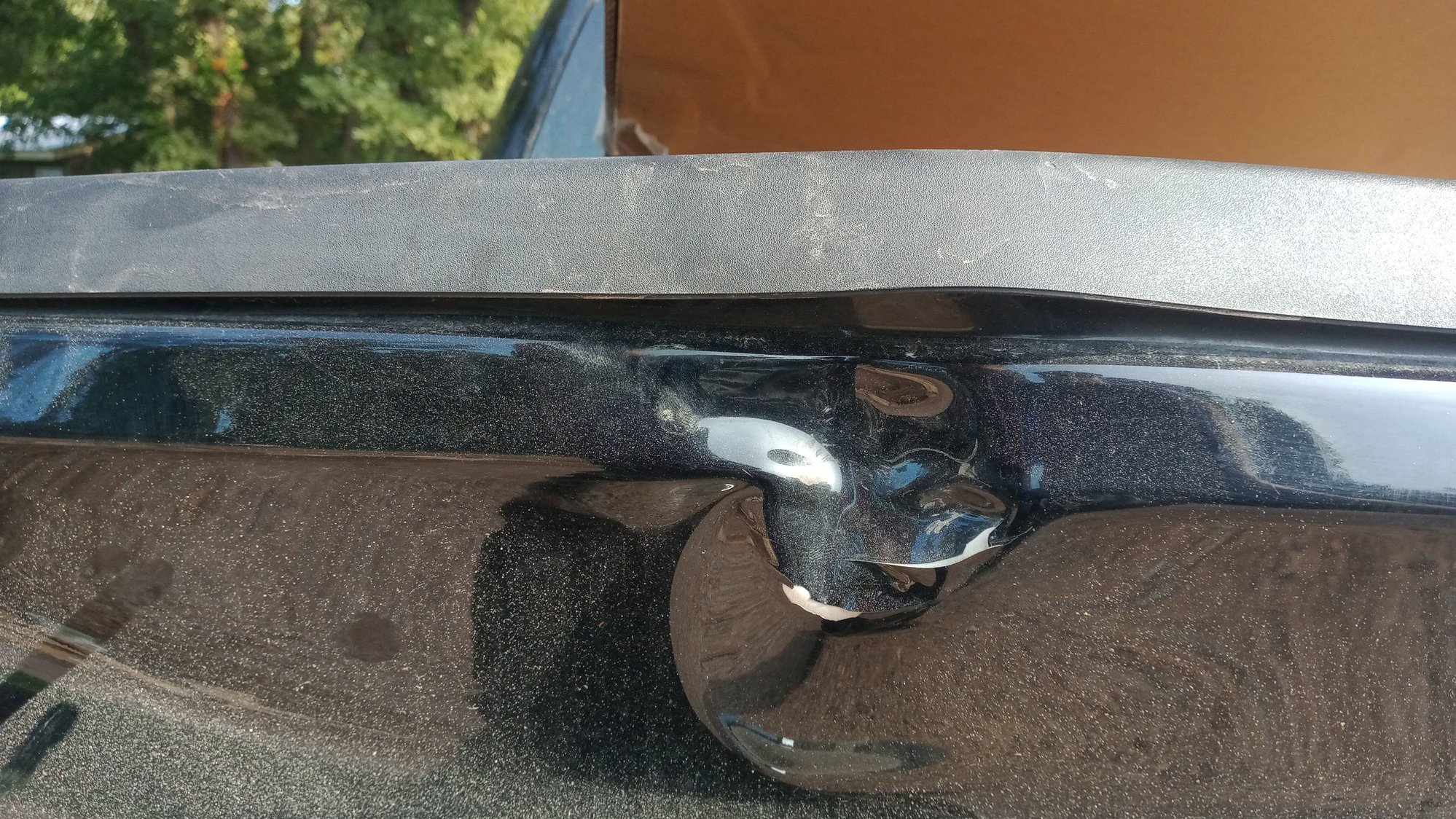 Upper left tailgate dent on 2016 F150 XLT Texas edition Ford F150