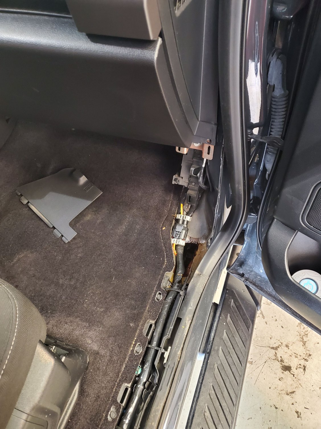 Oil under passenger kick panel Ford F150 Forum Community of Ford